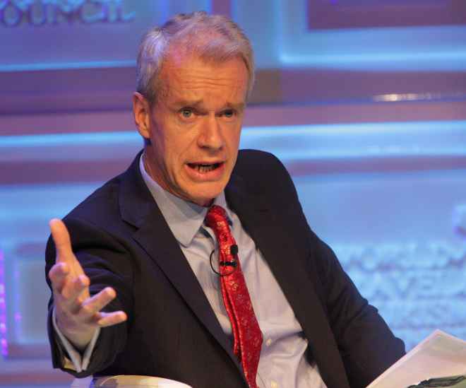 Stephen Sackur in his set. career, professional life